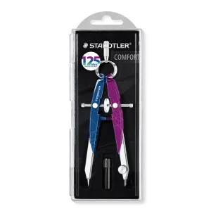 COMPAS STAEDTLER MICROMETRICO MARS 556 AZUL/LILA CON HUSILLO Y RUEDA CENTRAL