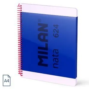 CUADERNO ESPIRAL MILAN A4 SERIE NATA 80 HOJAS 95GM CUADROS