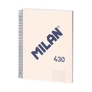 CUADERNO ESPIRAL MILAN BEIGE 80 HOJAS 95GM