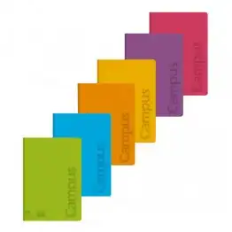 LIBRETA GRAPADA Fº CUADROS 4X4 TAPA PLASTICO 90gm