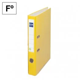 ARCHIVADOR FOLIO PLUS OFFICE LOMO 50MM COLOR AMARILLO (PACK DE 2 UNIDADES)