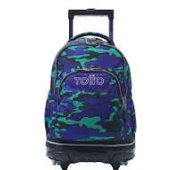 MOCHILA TOTTO CARRO DESMONTABLE MILITAR AZUL