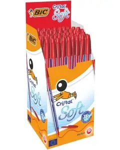 BOLIGRAFO BIC CRISTAL SOFT 50 UD. ROJO