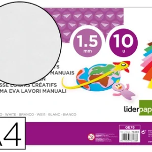 GOMA EVA A4 1,5MM 10 UNIDADES BLANCA