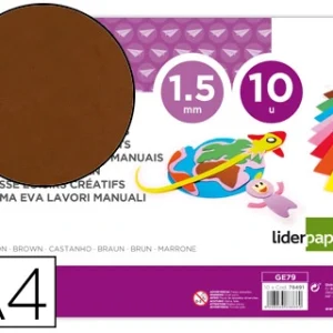 GOMA EVA A4 1,5MM 10 UNIDADES MARRON