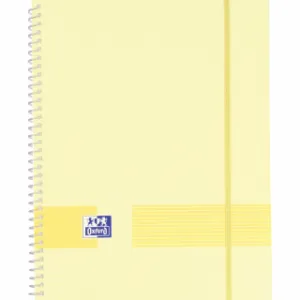 CARPETA ESPIRAL OXFORD 20 FUNDAS PASTEL AMARILLO